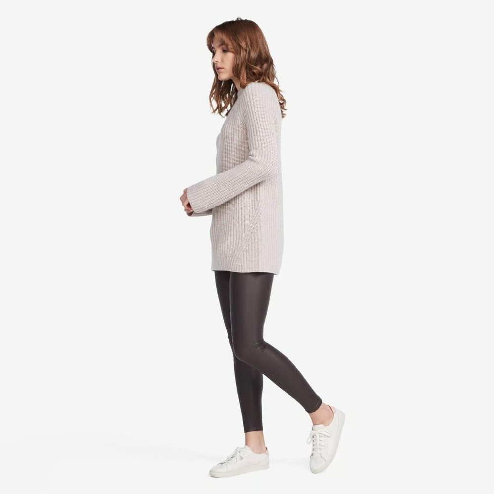NWT The Reset - R Label Vegan Leather Legging Pants in Espresso/Charcoal Small - Picture 4 of 4